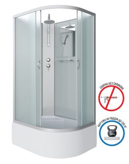 Душевая кабина Niagara NG-2310-14LBK 120x80см серебро/матовое